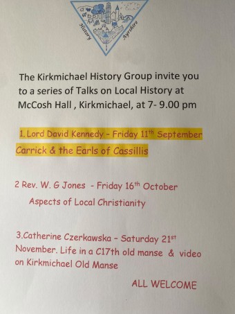 Kirkmichael History Group Talks on Local History